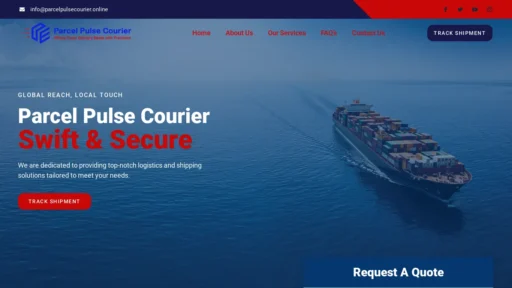 Scam Website Screenshot Parcelpulsecourier.online