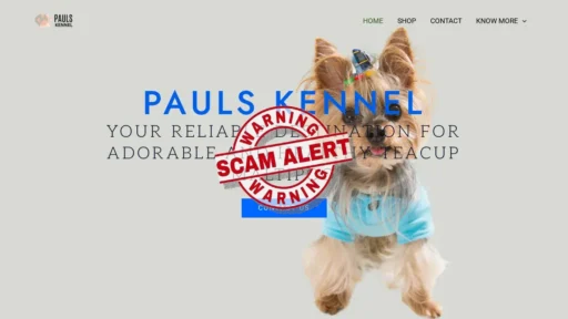 Scam Website Screenshot Paulskennel.com