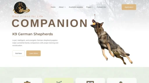 Scam Website Screenshot Pawsk9shepherds.com