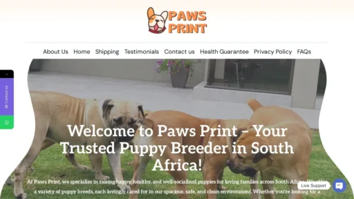 Scam Website Screenshot Pawsprint.org