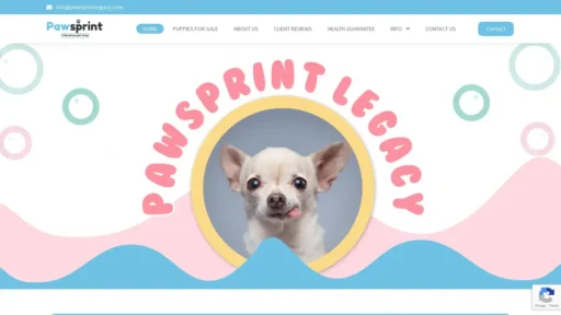 Scam Website Screenshot Pawsprintlegacy.com