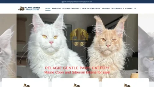 Scam Website Screenshot Pelagiegentlepawscattery.com