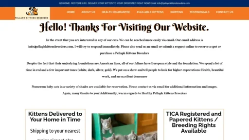 Scam Website Screenshot Pellaphkittensbreeders.com