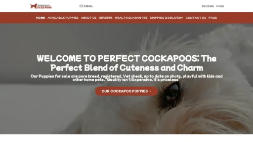 Scam Website Screenshot Perfectcockapoos.com