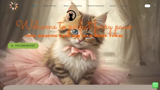 Scam Website Screenshot Perfectfurrypaws.com