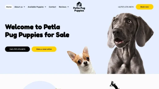 Scam Website Screenshot Petlapugpuppies.com