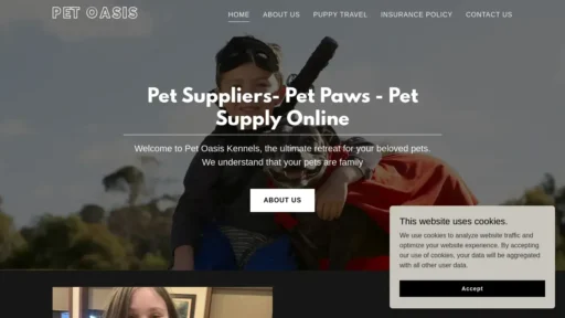 Scam Website Screenshot Petoasispaws.com