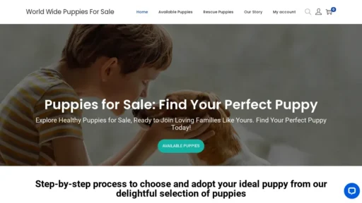 Scam Website Screenshot Petpuppiesonline.com