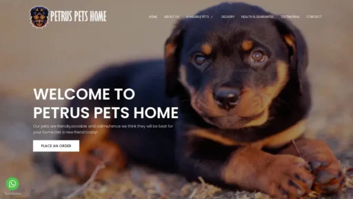 Scam Website Screenshot Petruspetshome.com