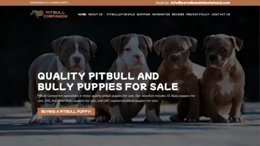 Scam Website Screenshot Pitbullcompanion.com