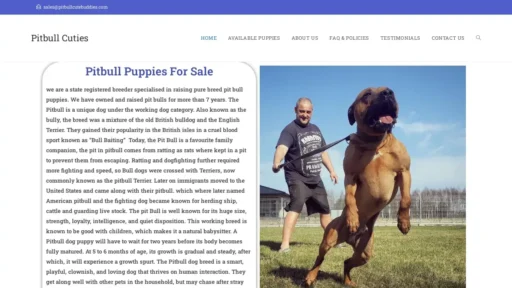 Scam Website Screenshot Pitbullcutebuddies.com