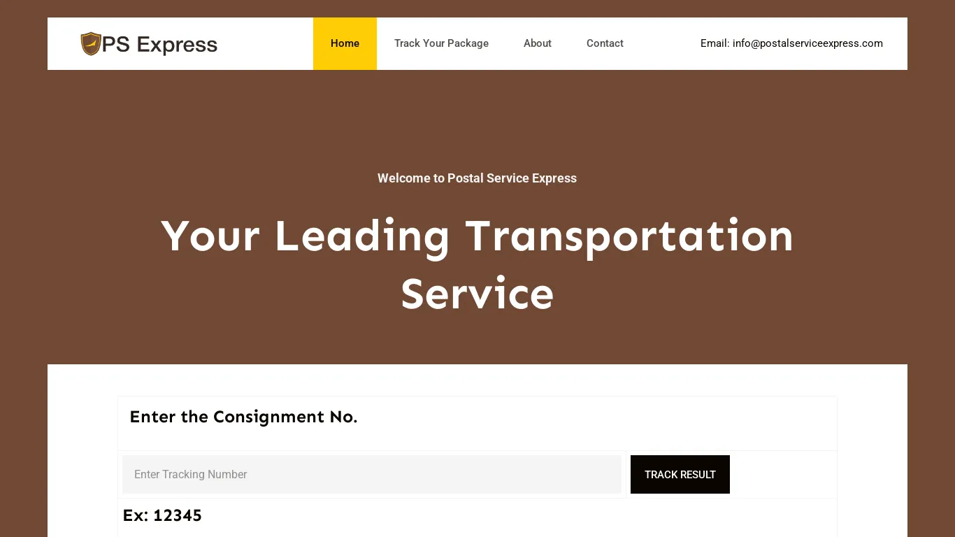 is Postal Service Express – Transporting Goods Round The Globe legit? screenshot