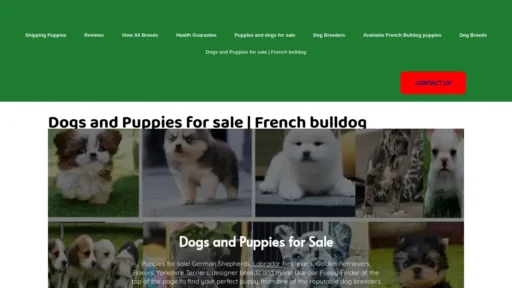 Scam Website Screenshot Pottyregisteredpuppies.com
