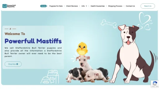 Scam Website Screenshot Powerfullmastiffs.com