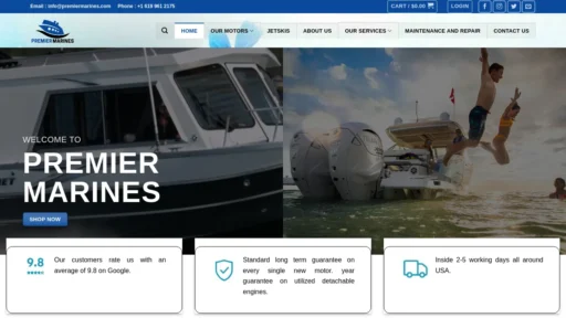 Scam Website Screenshot Premiermarines.com