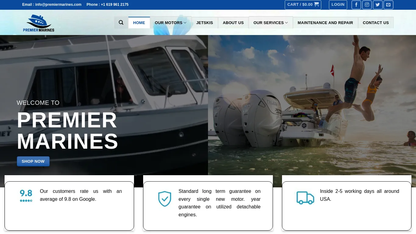 is premiermarines.com legit? screenshot