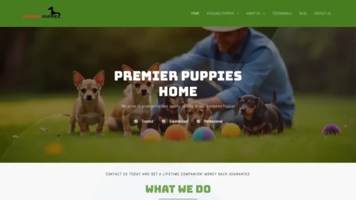 Scam Website Screenshot Premierpuppyz.com