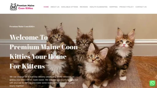 Scam Website Screenshot Premiummainecoonkitties.com