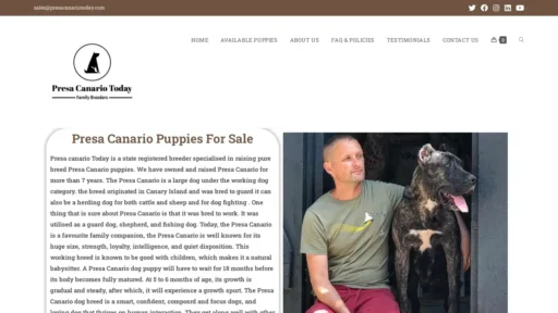 Scam Website Screenshot Presacanariotoday.com