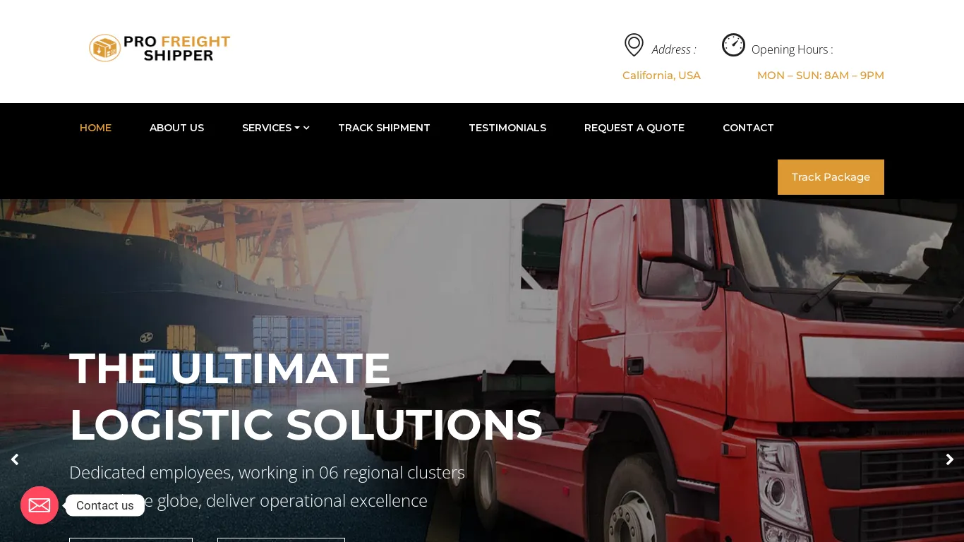 is Pro Freight Shipper – Connecting Continents, One Shipment at a Time legit? screenshot
