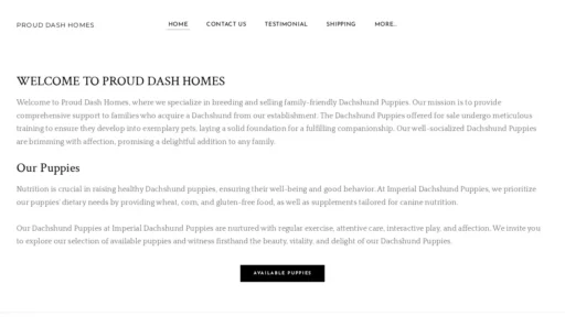 Scam Website Screenshot Prouddashhomes.com