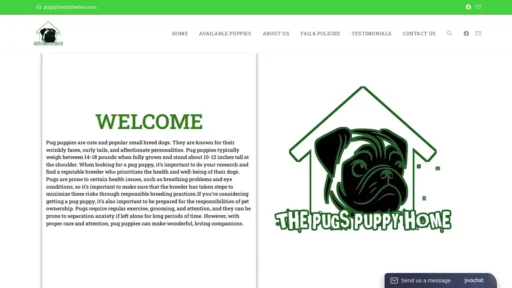 Scam Website Screenshot Pugs.bestsbreeders.com
