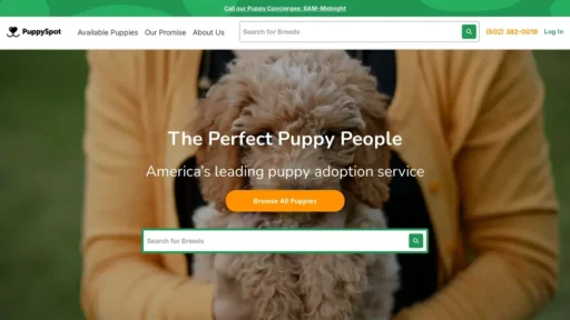 Scam Website Screenshot Puppyspotadoption.shop