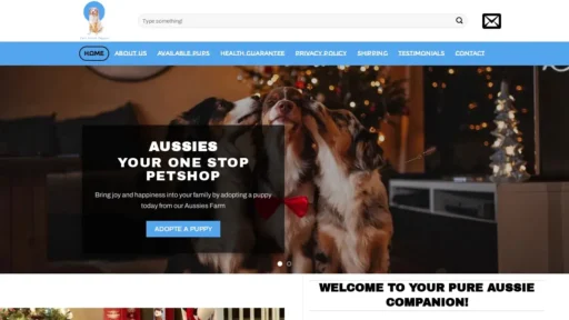 Scam Website Screenshot Pureaussiepuppies.com