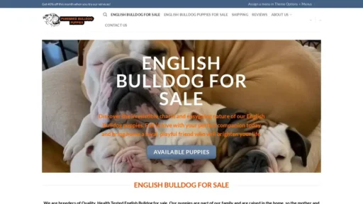 Scam Website Screenshot Purebredbulldogpuppies.com