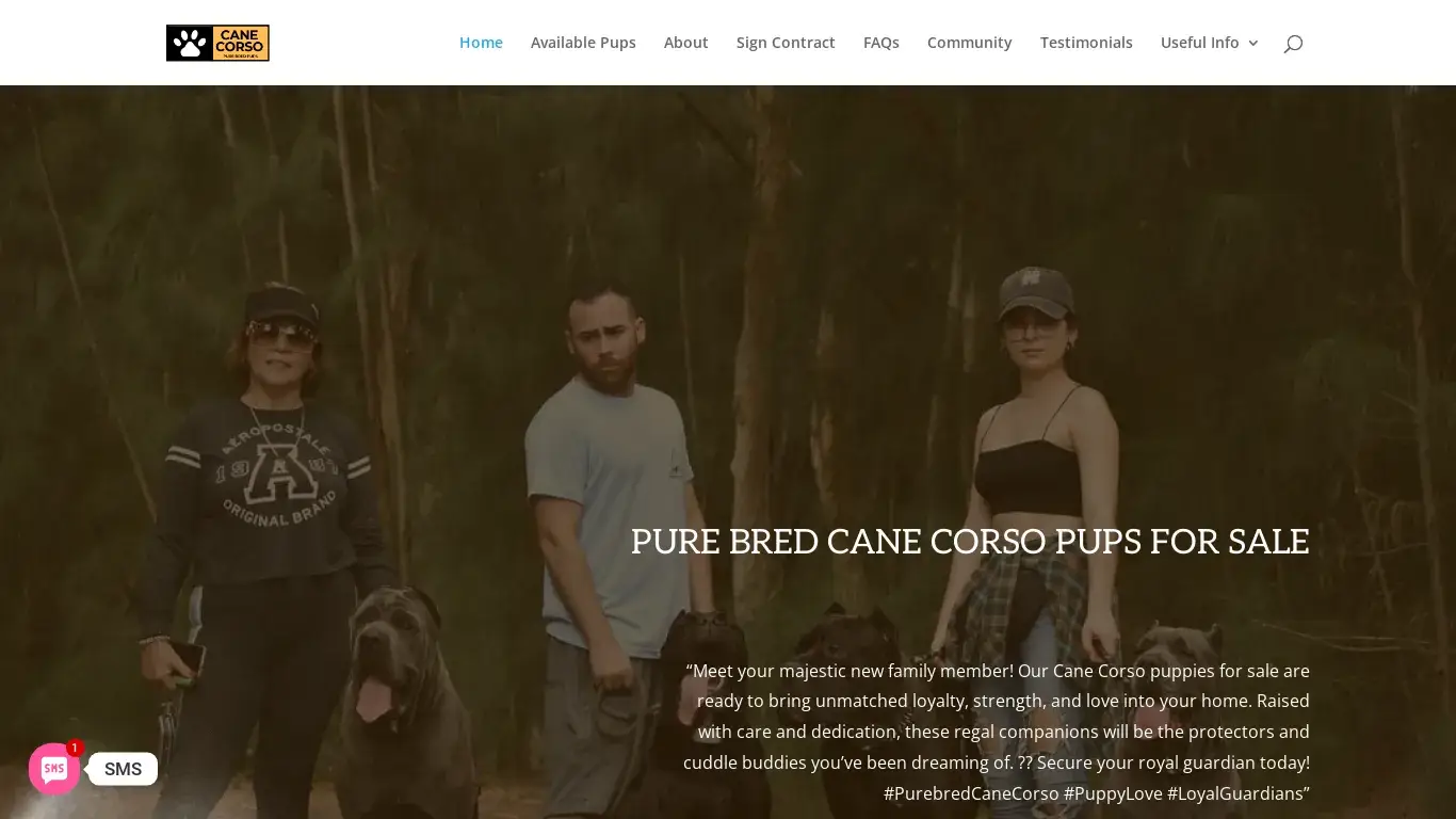 is Pure Bred Cane Corso | Adopt a Cane Corso Puppy legit? screenshot