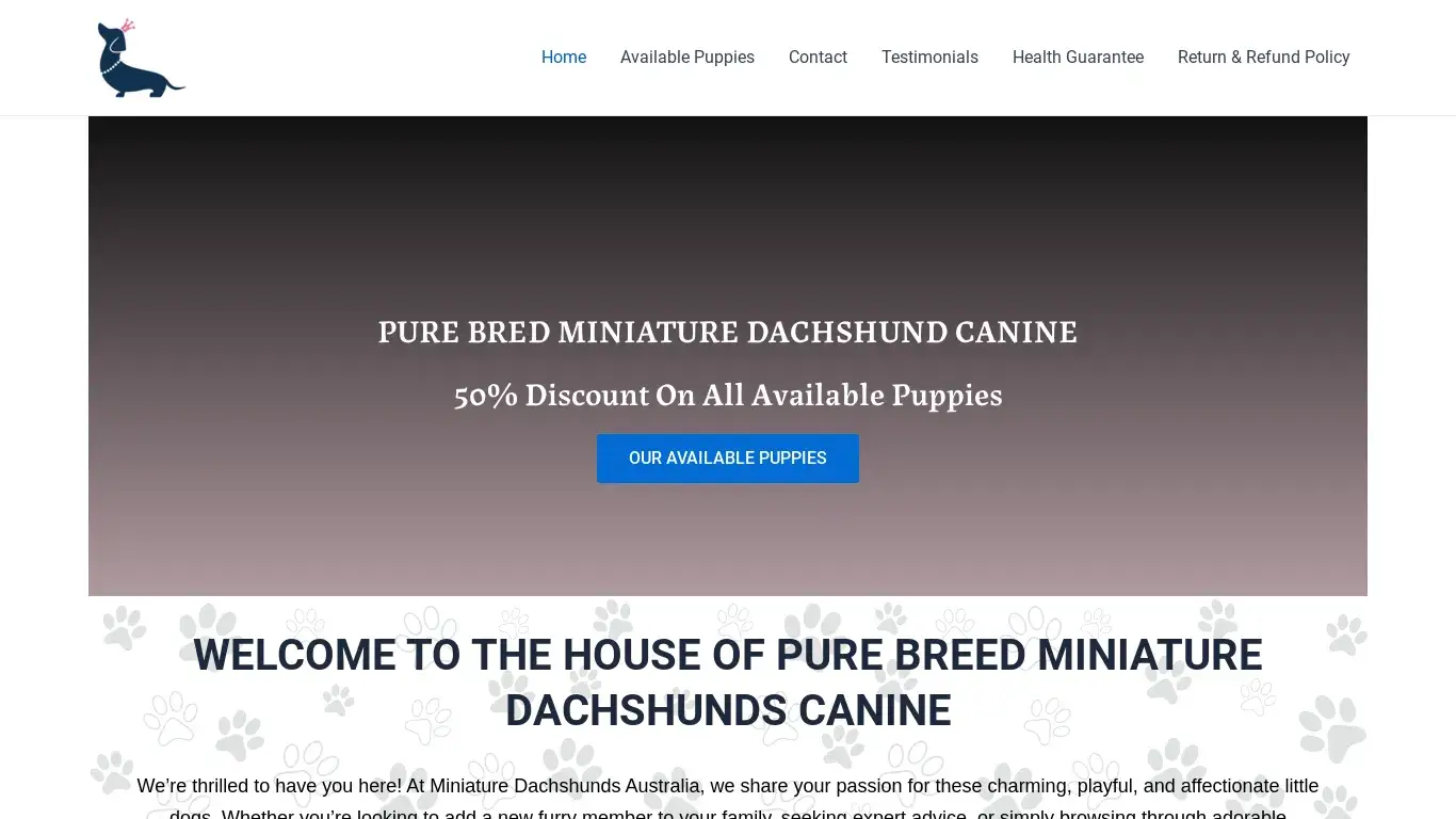 is Pure Breed Miniature Dachshund Puppies at 50% Discount legit? screenshot