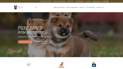 Scam Website Screenshot Purebreedshibainupuppylive.com