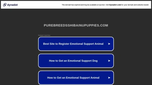 Scam Website Screenshot Purebreedsshibainupuppies.com