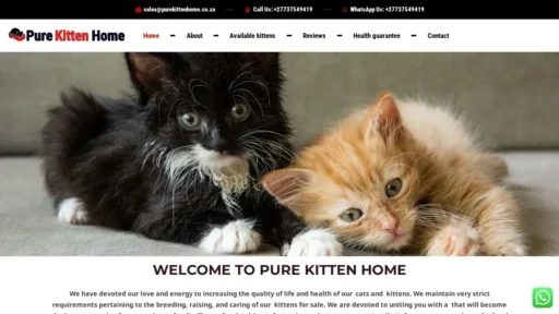 Scam Website Screenshot Purekittenhome.co.za