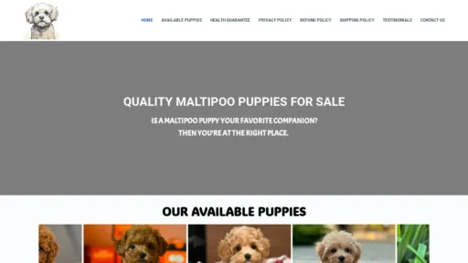 Scam Website Screenshot Qualitymaltipoopuppiesforsale.com