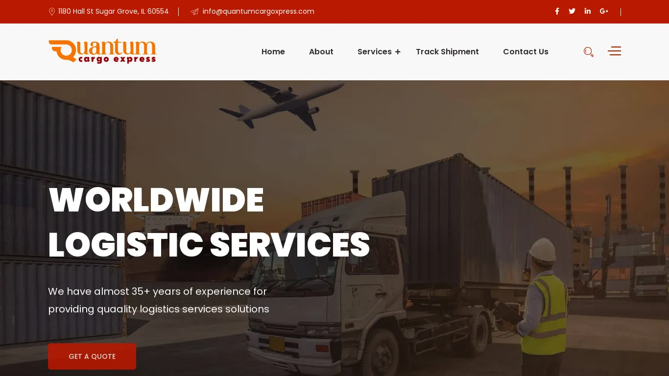 is Quantum Cargo Express | Cargo, Logistics & Transportation Comapny legit? screenshot
