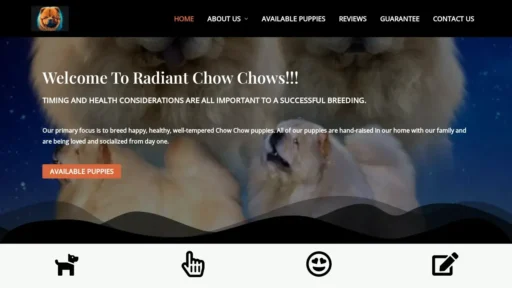 Scam Website Screenshot Radiantchowchows.com