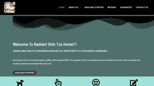 Scam Website Screenshot Radiantshihtzuhome.com