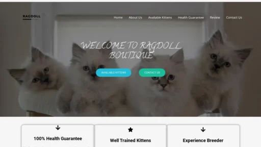 Scam Website Screenshot Ragdollboutique.com