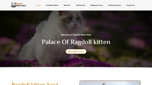 Scam Website Screenshot Ragdollkittennest.com