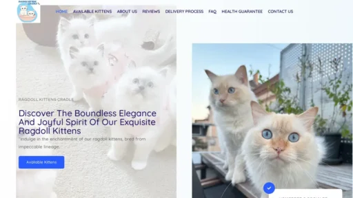 Scam Website Screenshot Ragdollkittenscradle.com