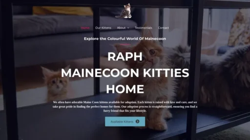 Scam Website Screenshot Raphmainecoonkitty.com