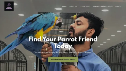 Scam Website Screenshot Realityparrotshome.com