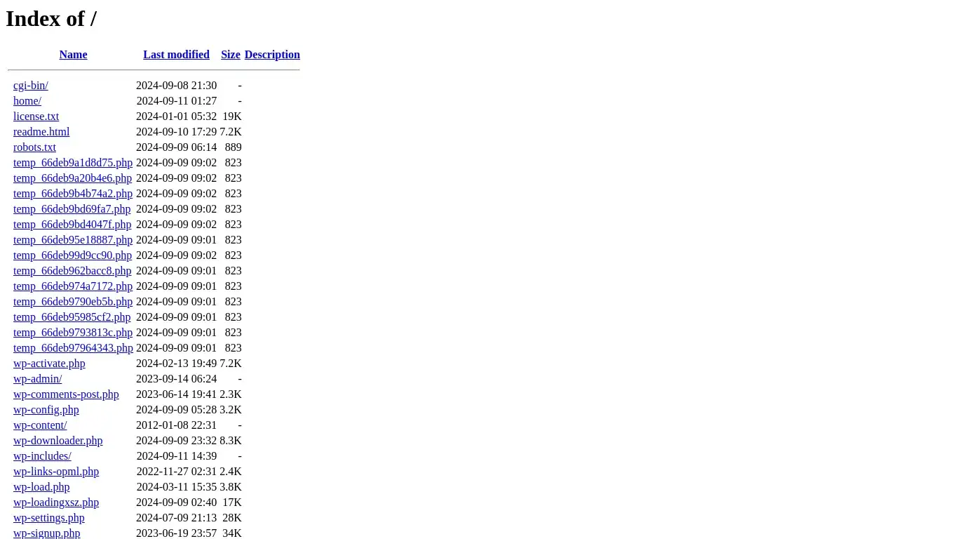 is Index of / legit? screenshot
