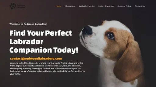 Scam Website Screenshot Redwoodlabradors.com