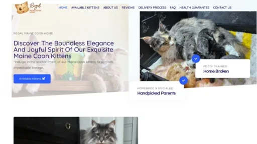 Scam Website Screenshot Regalmainecoonhome.com