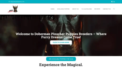 Scam Website Screenshot Reigndobermans.com