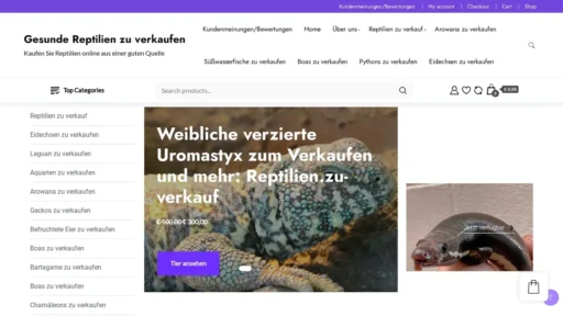 Scam Website Screenshot Reptilien.zu-verkauf.xyz