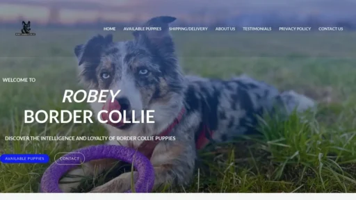 Scam Website Screenshot Robeybordercollie.com