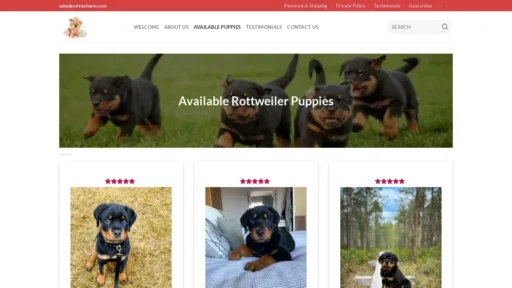 Scam Website Screenshot Rottiecharm.com